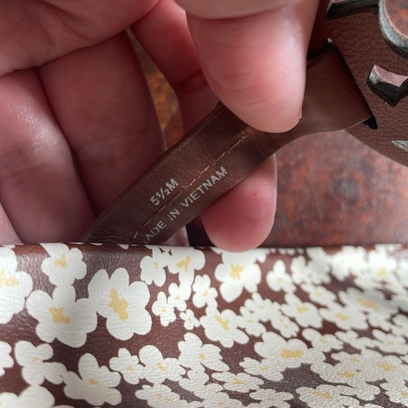 Tory Burch miller Cloud Sandals burnt CUOIO REVERIE 5.5 ditzy brown flor… - Picture 5 of 9